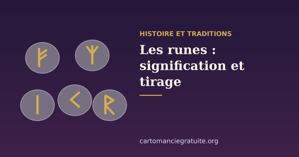 Illustration de l'article « Les runes : signification des 24 runes et méthode de tirage »